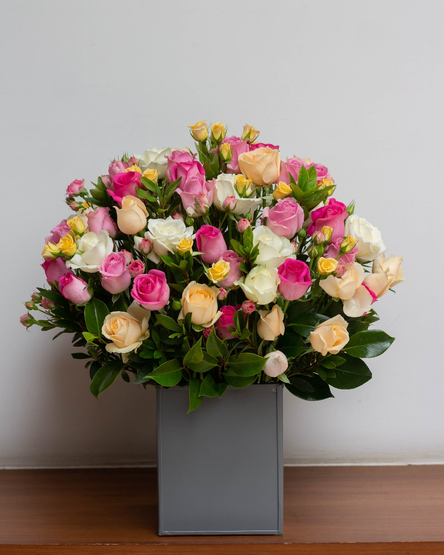 Because You Loved Me – A charming tin filled with soft shades of fresh flowers, including Pink Roses, Peach Roses, Light Pink Carnations, and Dark Pink Carnations, spreading the aroma of love. Perfect for Valentine’s Day, Birthdays, Anniversaries, Congratulations, New Baby celebrations, and Thank You gifts. Flower delivery in Bengaluru | Buy flower bouquets online Bengaluru | Same-day flower delivery Bengaluru | Online florist Bengaluru | Order flowers online Bengaluru | Luxury flower bouquet