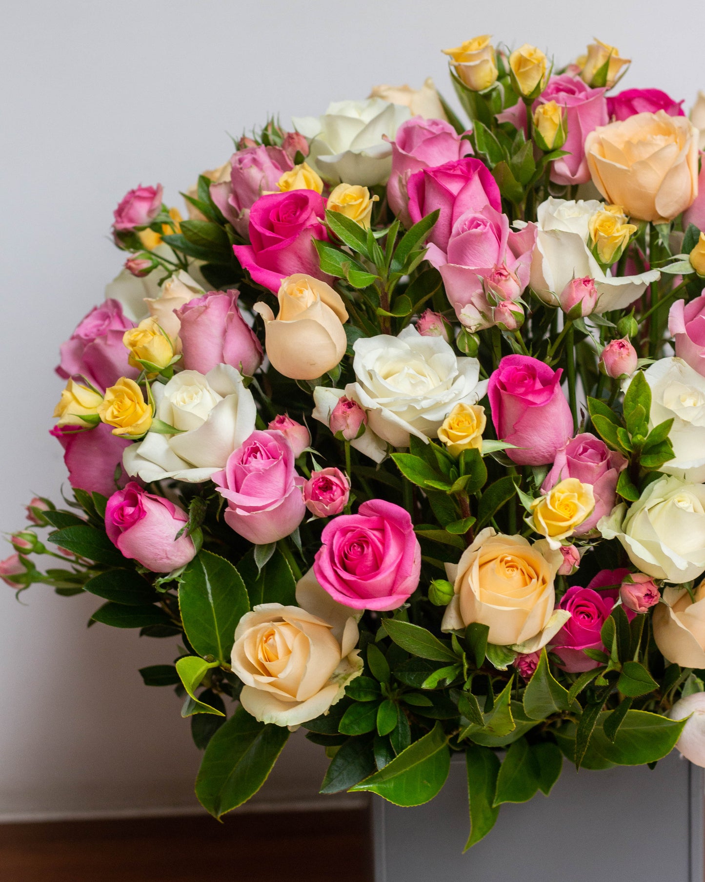 Because You Loved Me – A charming tin filled with soft shades of fresh flowers, including Pink Roses, Peach Roses, Light Pink Carnations, and Dark Pink Carnations, spreading the aroma of love. Perfect for Valentine’s Day, Birthdays, Anniversaries, Congratulations, New Baby celebrations, and Thank You gifts. Flower delivery in Bengaluru | Buy flower bouquets online Bengaluru | Same-day flower delivery Bengaluru | Online florist Bengaluru | Order flowers online Bengaluru | Luxury flower bouquet