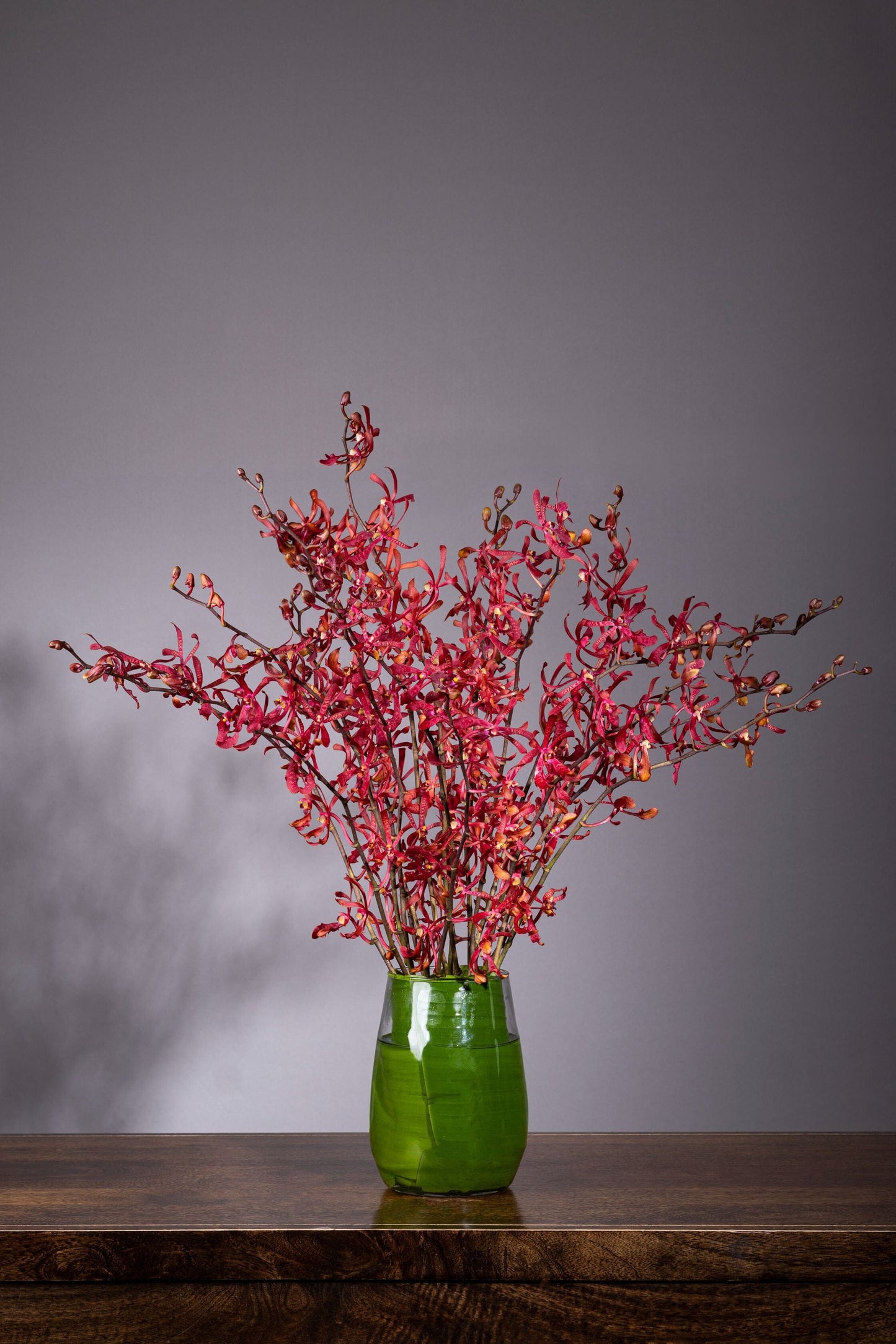 Charming – Best bouquet flowers in Bengaluru featuring delicate sprigs of fresh spider orchids in a beautiful vase, spreading joy and elegance with their farm-nurtured beauty